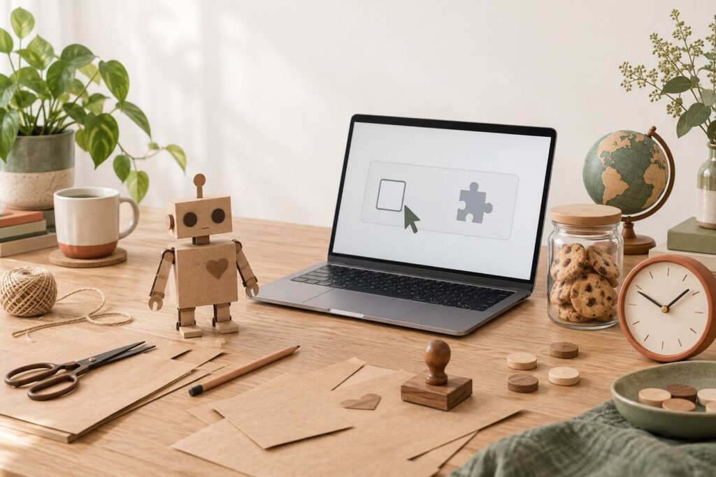 Illustration éditoriale du sujet : Comment prouver que vous n'êtes pas un robot !