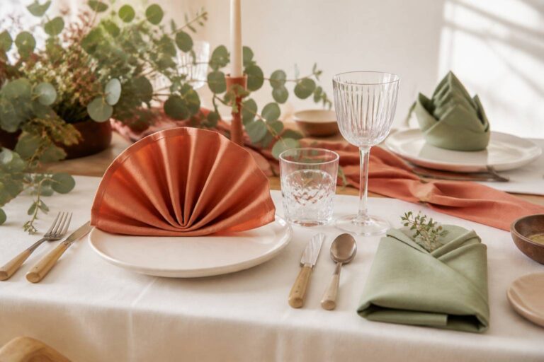 Décoration de table : 12 techniques originales pour plier vos serviettes avec élégance